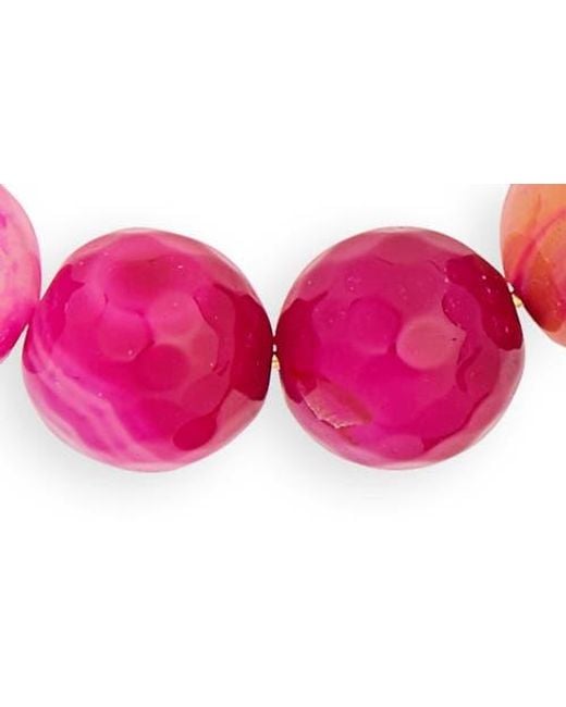 Kenneth Jay Lane Pink Agate Beaded Circle Drop Earrings