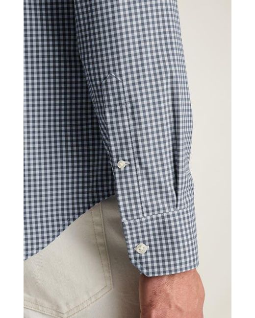 Bonobos Gray Tech Check Performance Button-Up Shirt for men