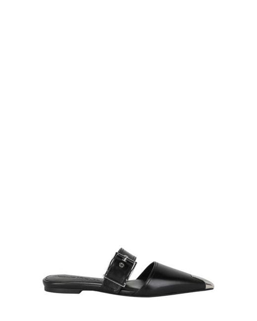 McQueen Black Punk Pointed Toe Flat