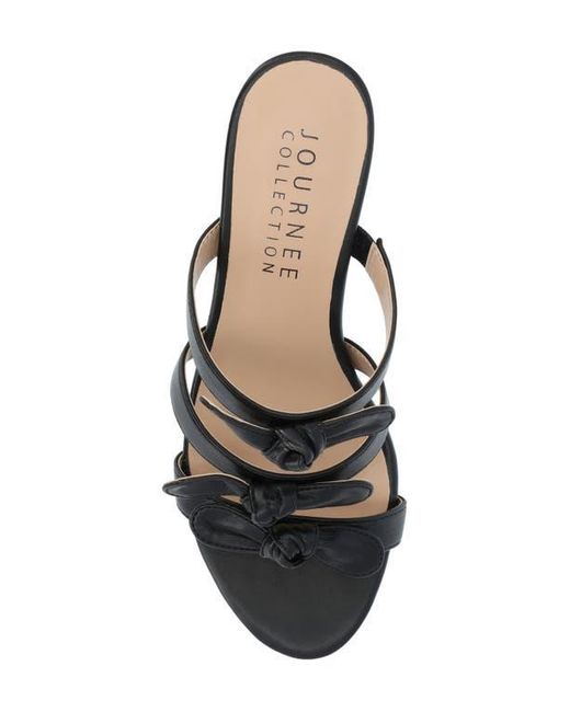 Journee Collection White Kristina Bow Strap Slide Sandal