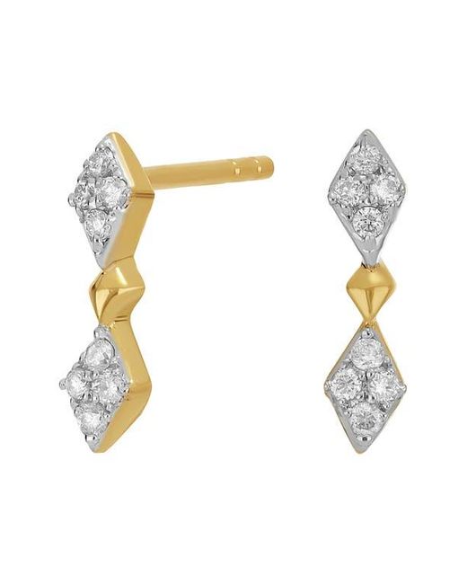 CARRIERE JEWELRY White Diamond Geo Drop Earrings