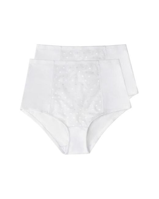 Ellen Tracy White 2-Pack Control Briefs