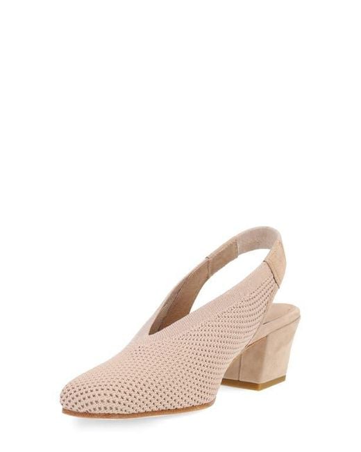 Eileen Fisher Pink Vasa Block Heel Knit Slingback Pump