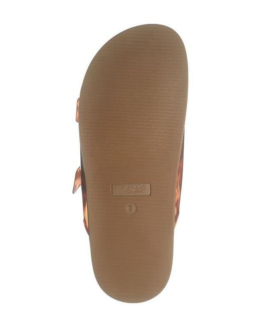 Top Moda Multicolor Daniela Clear Double Strap Slide Sandal