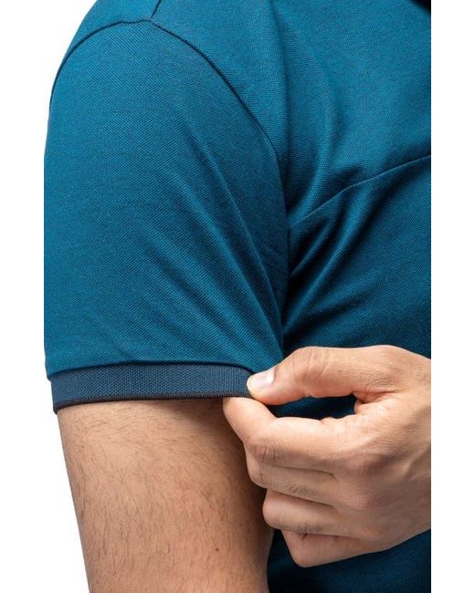 Xray Jeans Blue Contrast Collar Piqué Polo Shirt for men