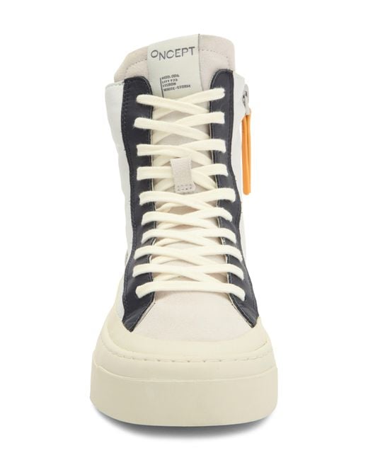 ONCEPT White Lisbon Zip High Top Sneaker