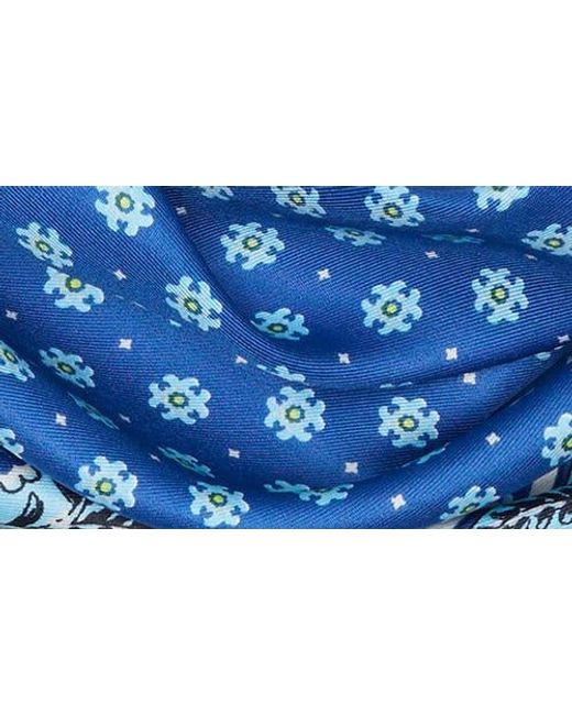BCBGeneration Blue Block Print Triangular Scarf