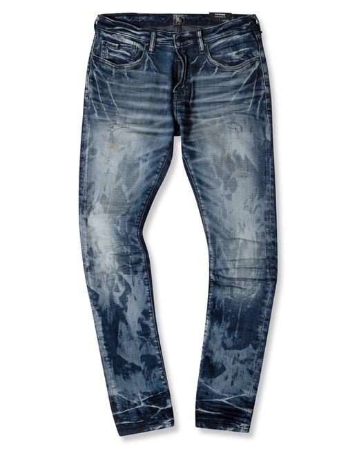 PRPS Blue Bandanna Distressed Super Skinny Jeans for men