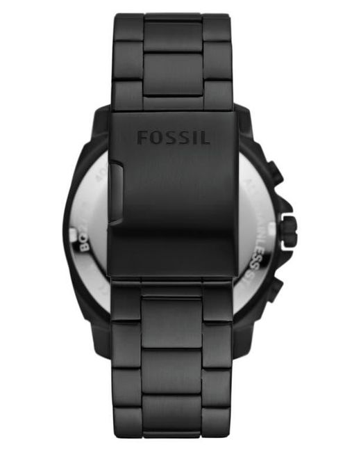 Fossil Black Privateer Chronograph Bracelet Watch, 48Mm for men