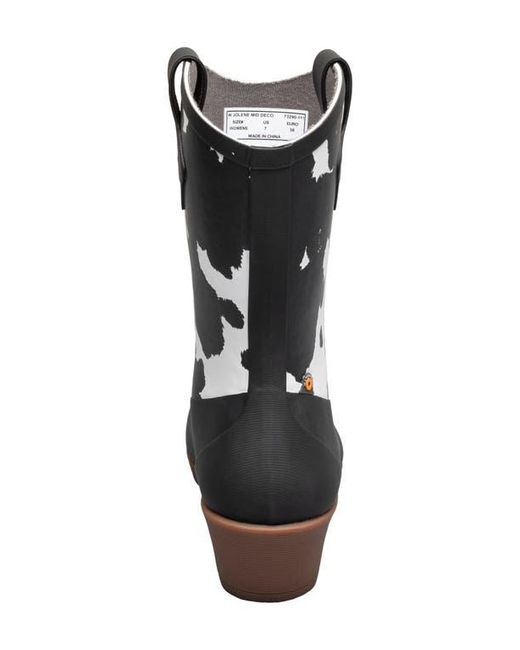 Bogs Black Jolene Mid Deco Waterproof Rain Boot