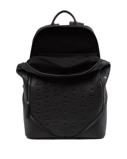 MCM Ottomar Monogram Leather Backpack in Black Lyst