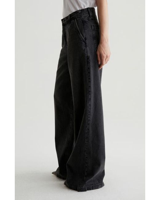 AG Jeans Black Stella Low Slung Palazzo Jeans
