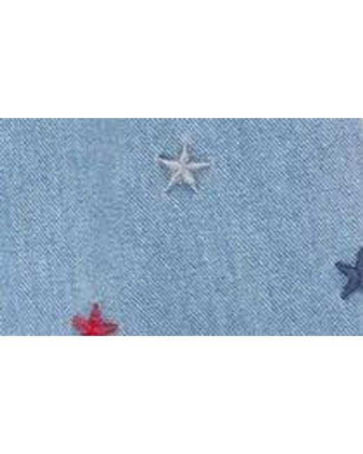Vigoss Blue Star Embroidered Denim Trucker Jacket