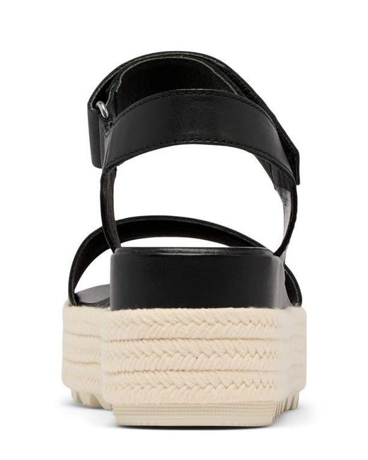Sorel Black Cameron Flatform Sandal