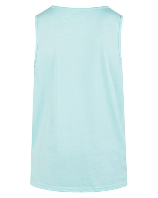 Hurley Blue Cotton Graphic Tank for men
