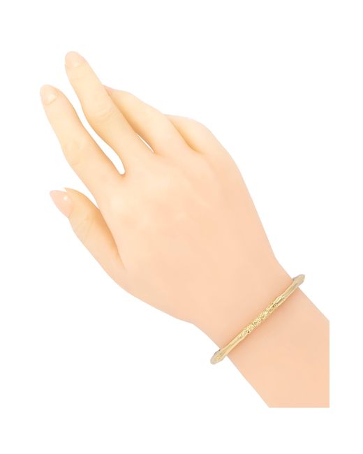 DEVATA Metallic 14k Gold Plate 4mm Dragon Bone Bangle Bracelet