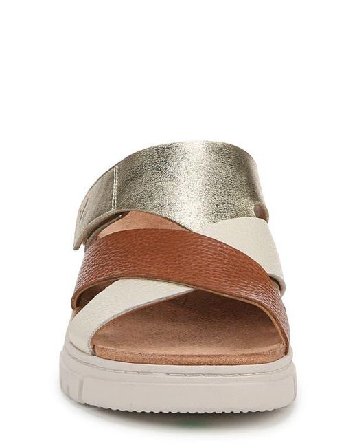 Vionic Brown Uptown Sunset Platform Wedge Slide Sandal