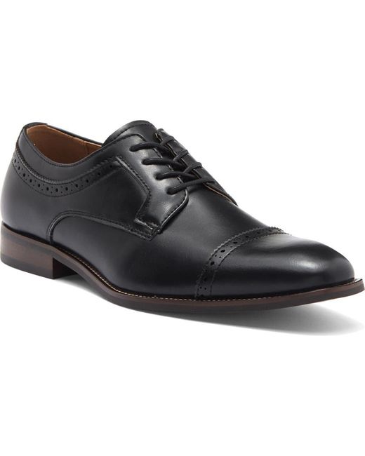 Steve Madden Black Puntic Cap Toe Derby for men