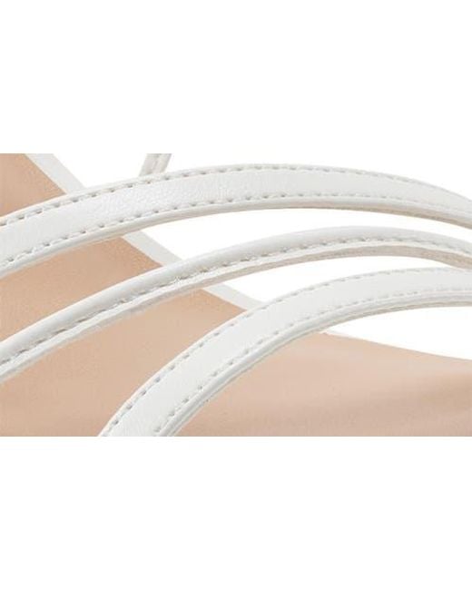 Unisa Metallic Faux Leather Block Heel Sandal