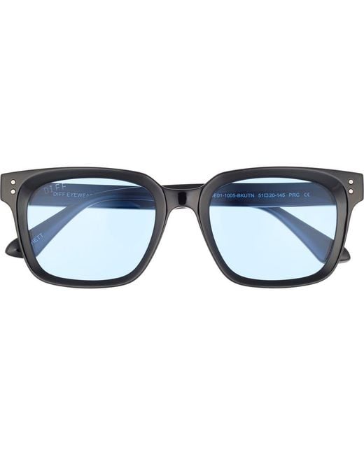 DIFF Blue Rhett 51Mm Square Sunglasses for men