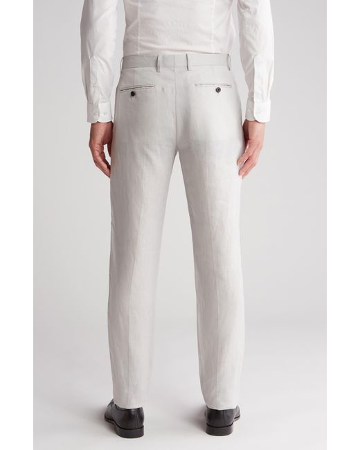 Theory Gray Mayer Linen Dress Pants for men