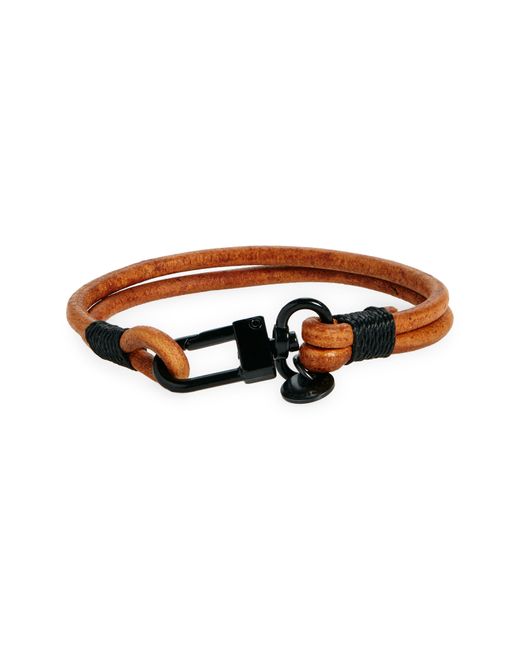 Caputo & Co. Brown Craftman Leather Bracelet for men