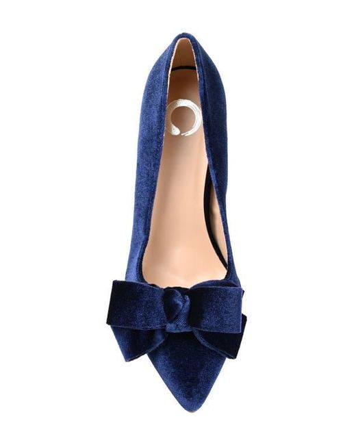Journee Collection Blue Crystol Pump