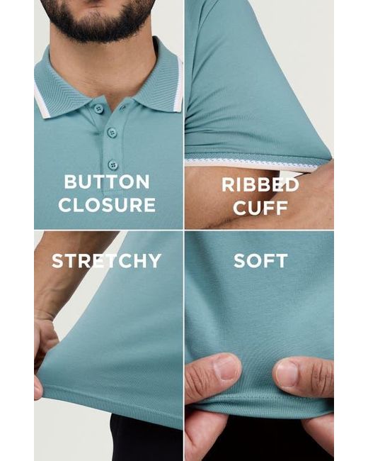 Xray Jeans Blue Texture Cotton Knit Polo for men