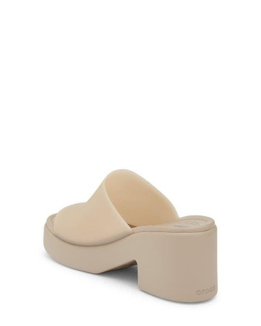 CROCSTM Natural Brooklyn Platform Slide Sandal