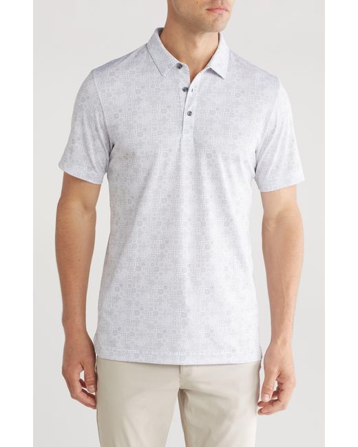 Travis Mathew White Cozumel Print Polo Shirt for men