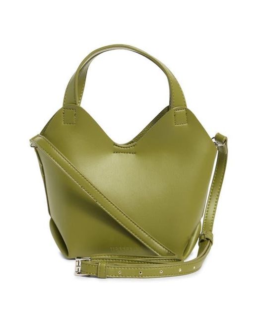 Madden Girl Green Faux Leather Mini Shopper Tote