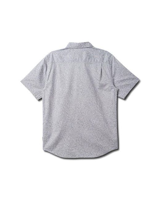 Quiksilver Gray Ritz Short Sleeve Button-Up Shirt for men