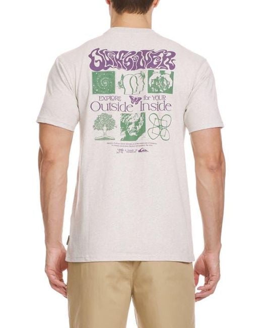 Quiksilver White Outside Inside Graphic T-Shirt for men