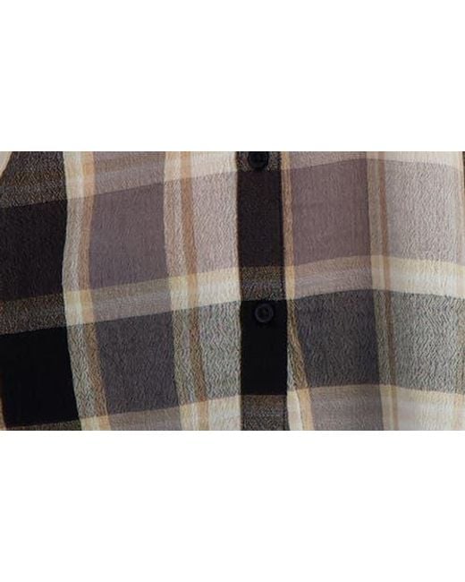 Lucky Brand Black Plaid Button-Up Shirt