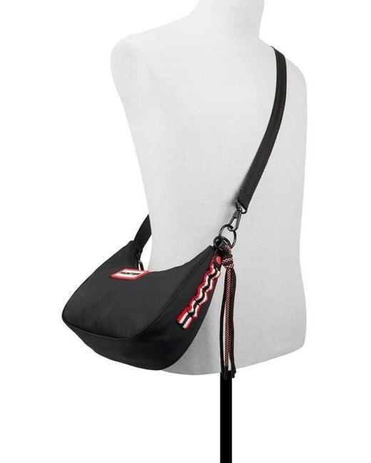 Hunter Black Recycled Polyester Shoulder Bag
