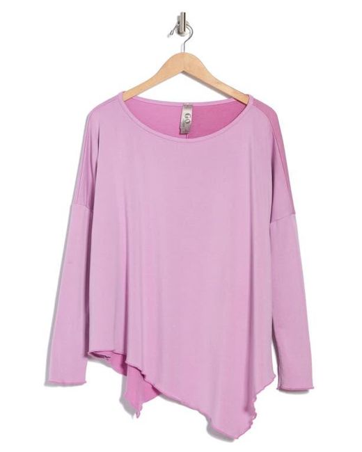 Go Couture Purple Asymmetric Hem Sweater