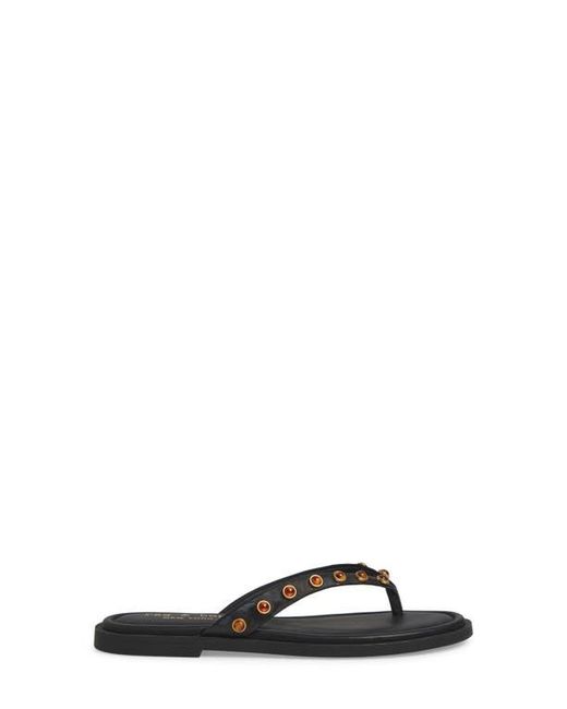Rag & Bone Black Cabochon Gia Flip Flop
