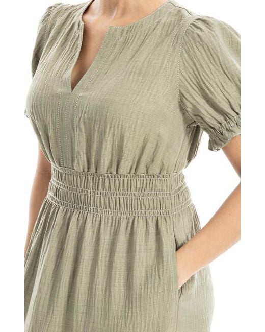 max studio crepe tiered maxi dress Max Studio Tiered Crepe Maxi Dress in Green
