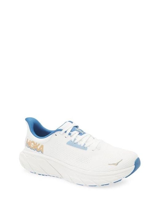 Hoka One One White Arahi 7 Running Shoe for men