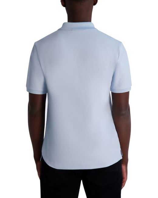 Karl Lagerfeld Blue Karl Head Johnny Collar Polo for men