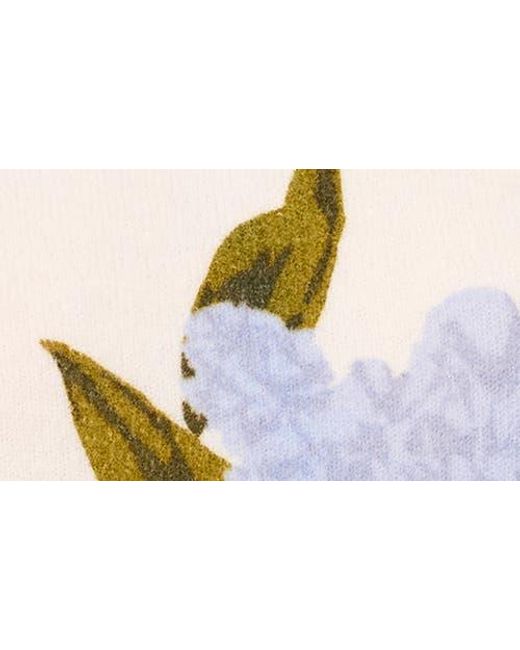 Cece Gray Hydrangea Sweater
