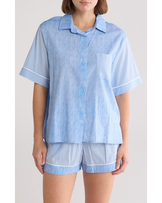 DKNY Blue Boxer Short Pajamas