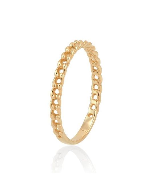 Frankie & Zoe Metallic Curb Link Band Ring