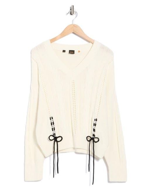 Boss Natural V-Neck Pullover Sweater