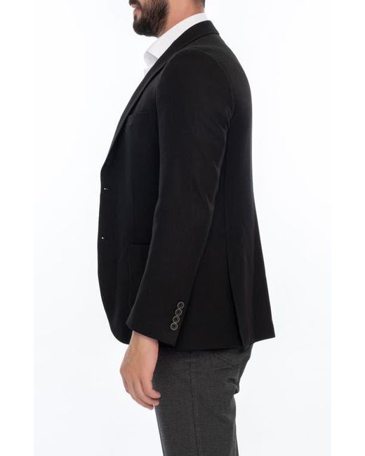 VELLAPAIS Black Solid Sport Coat for men