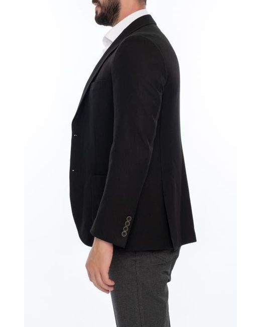 VELLAPAIS Black Solid Sport Coat for men