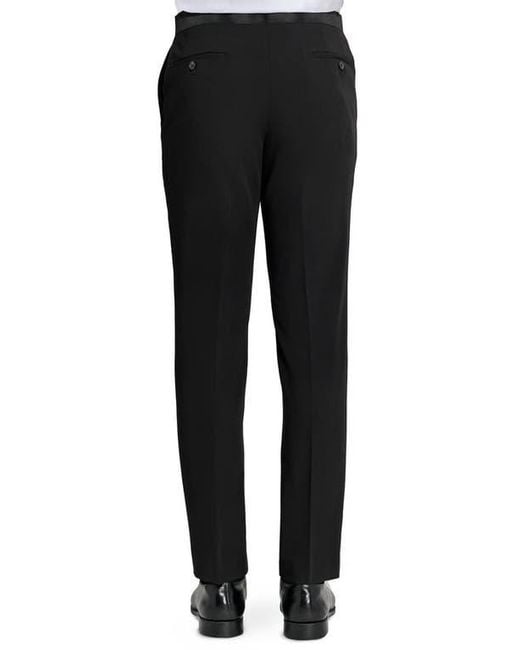 Con.struct Black Stretch Tuxedo Pants for men