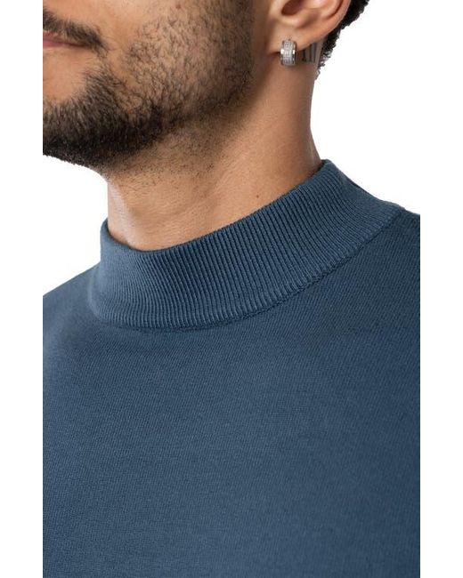 Xray Jeans Blue Mock Neck Knit Sweater for men