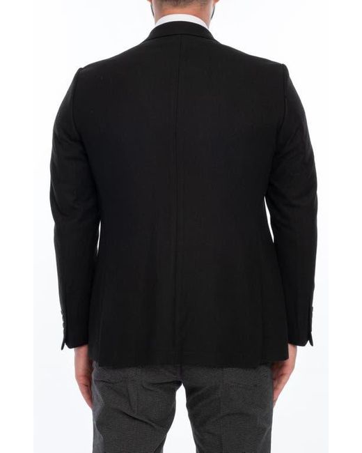 VELLAPAIS Black Solid Sport Coat for men