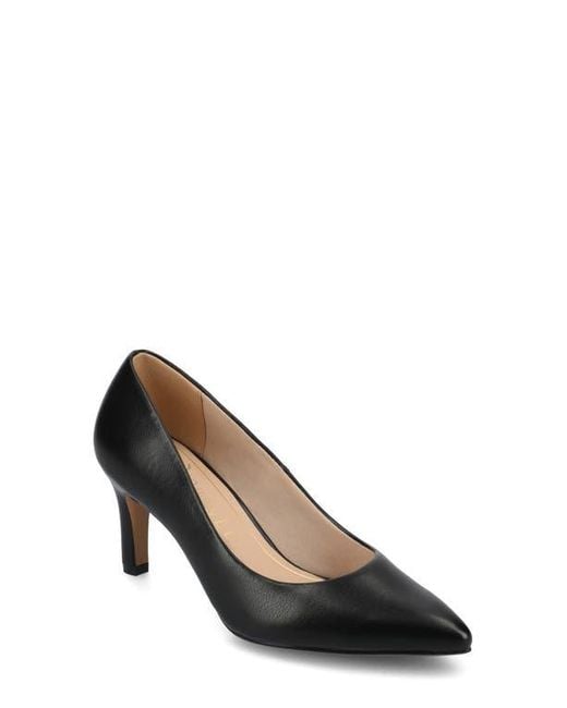 Journee Collection Black Scylee Pump